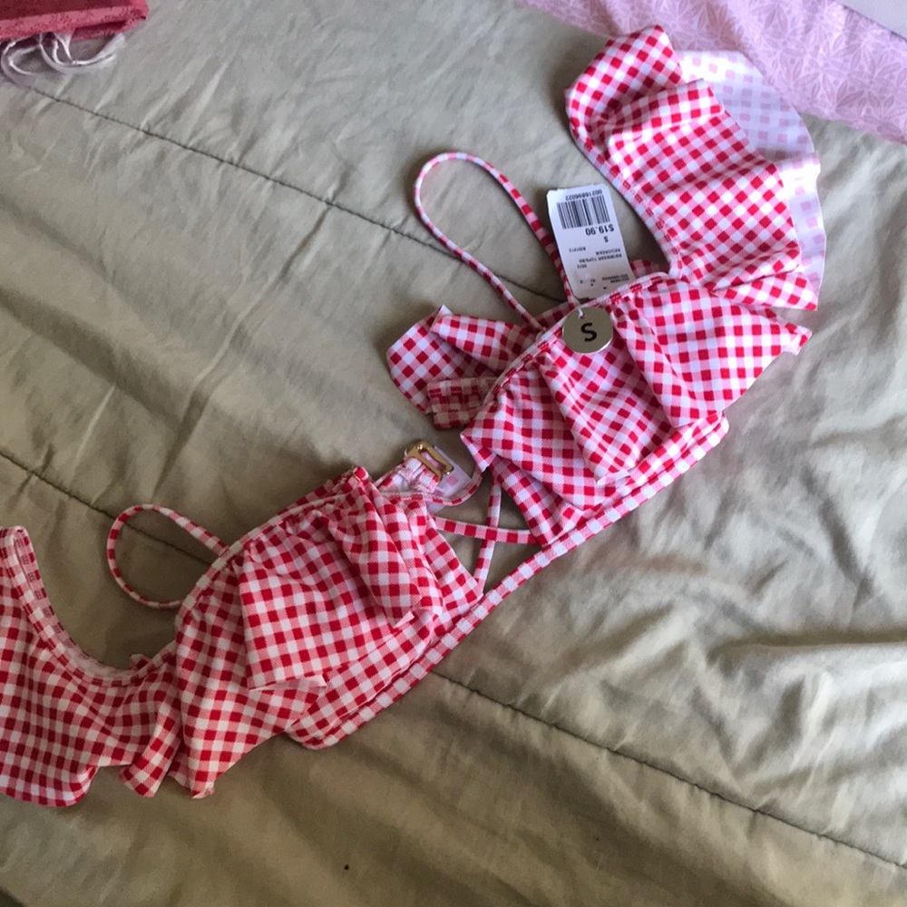 Plaid bikini top